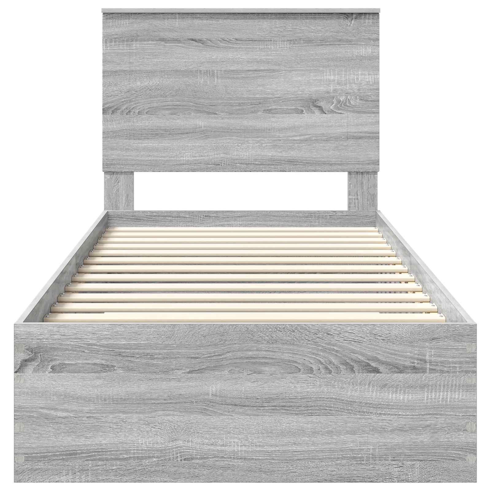 Krevetna konstrukcija Siva Sonoma 90 x 200 cm Konstruirano drvo