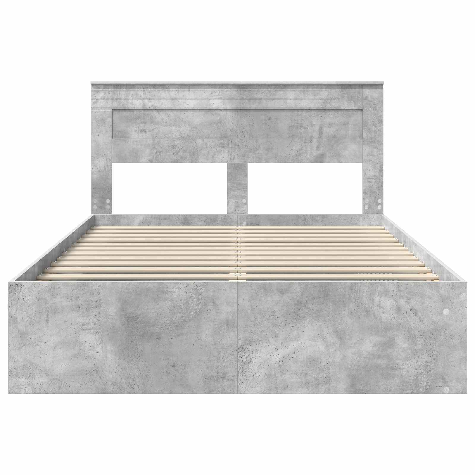 Krevetna konstrukcija Beton 140 x 200 cm Čvrsto borovo drvo