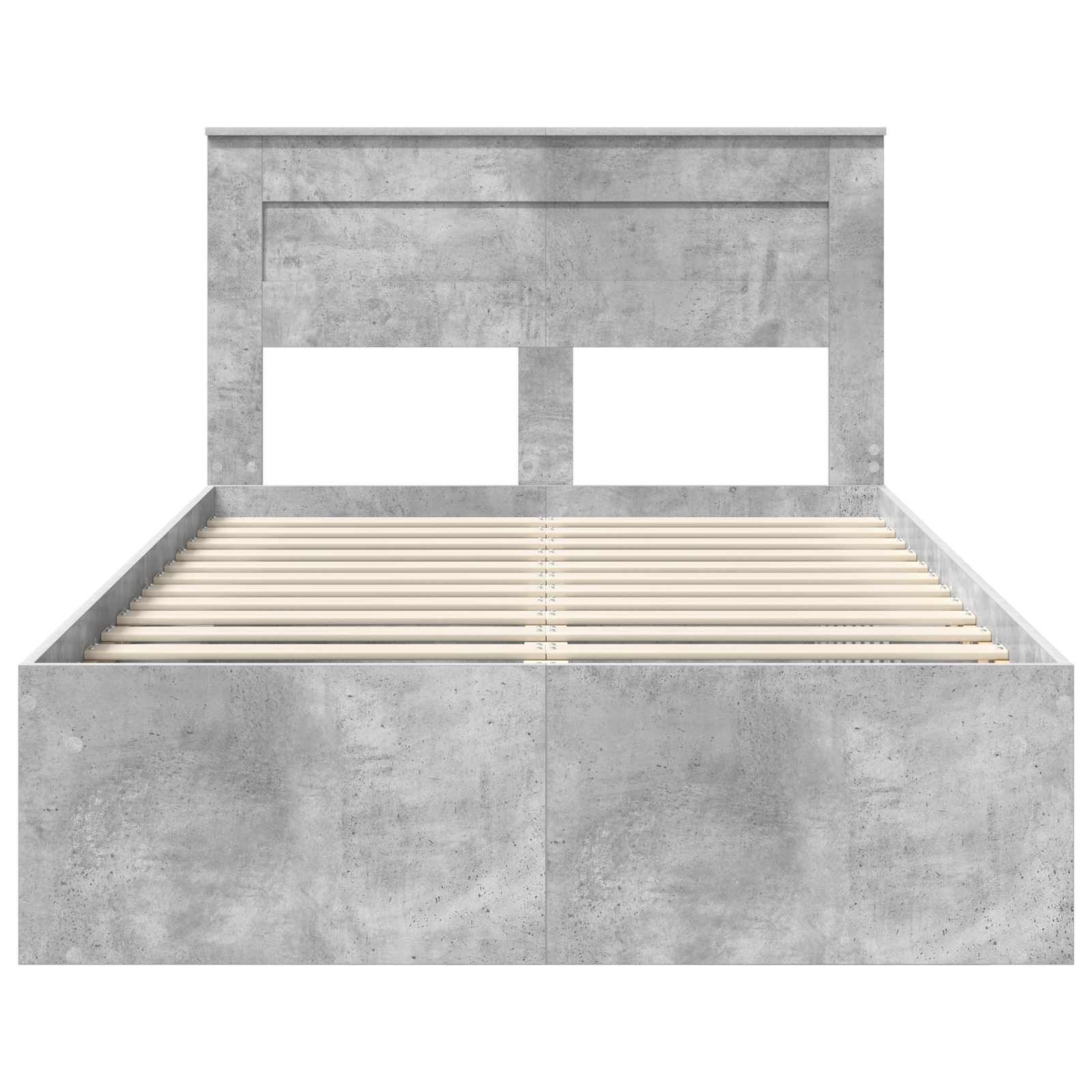 Krevetna konstrukcija s uzglavljem Betonska siva 135 x 190 cm