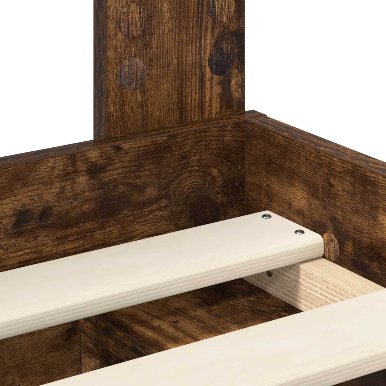 Krevetna konstrukcija s uzglavljem Dimljeni hrast 120 x 190 cm