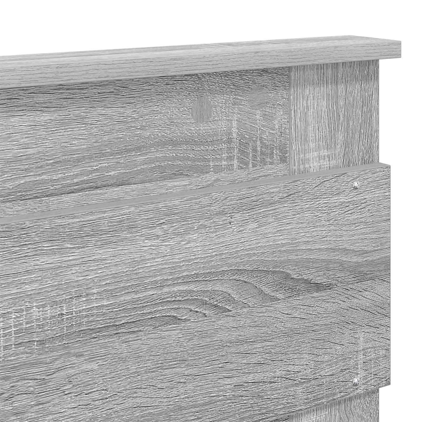 Krevetna konstrukcija s uzglavljem Siva Sonoma 120 x 190 cm