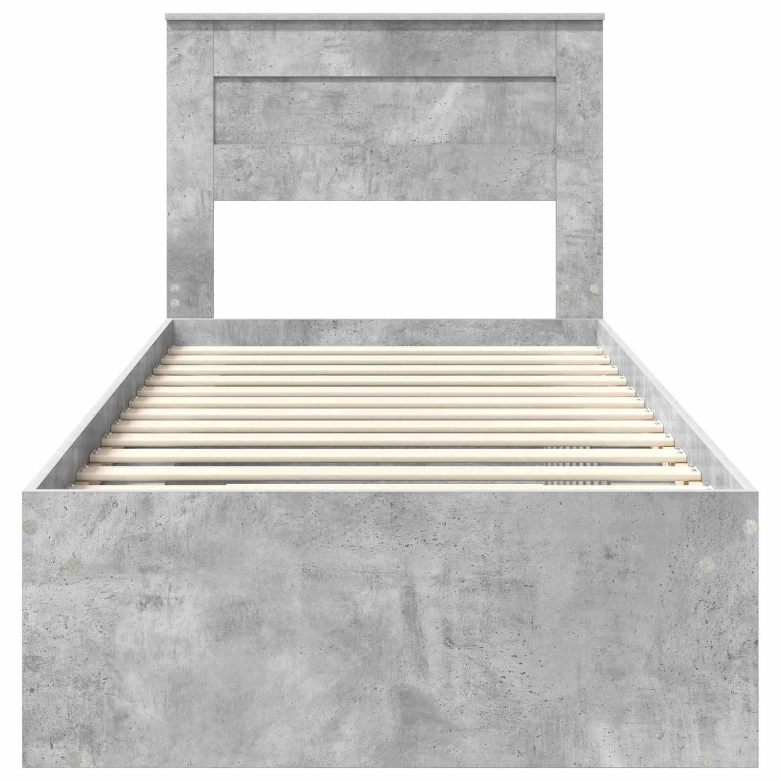 Krevetna konstrukcija s uzglavljem Betonska siva 100 x 200 cm