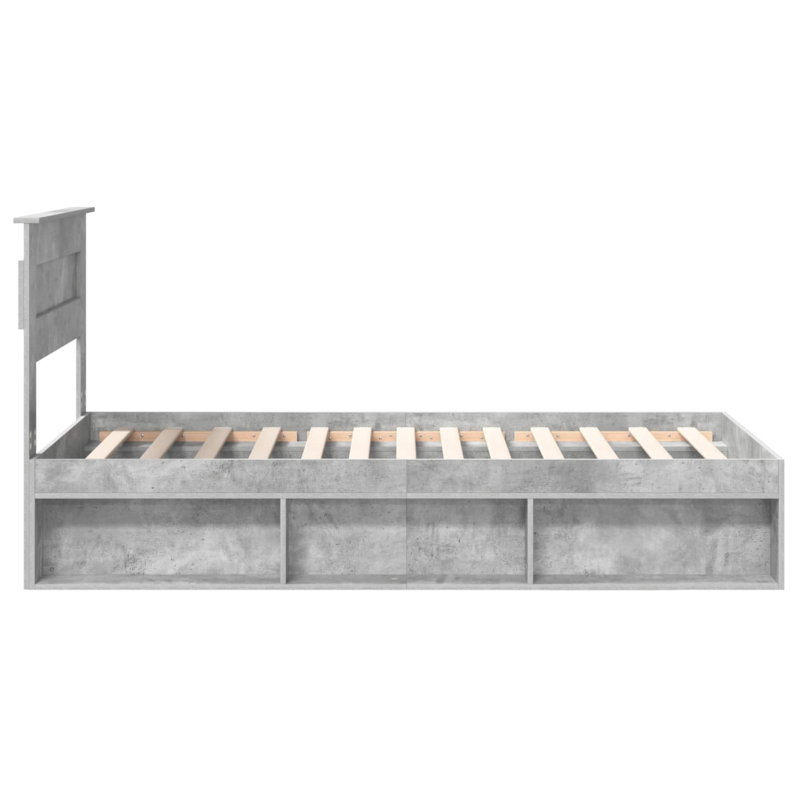 Krevetna konstrukcija Beton 90 x 200 cm Čvrsto borovo drvo