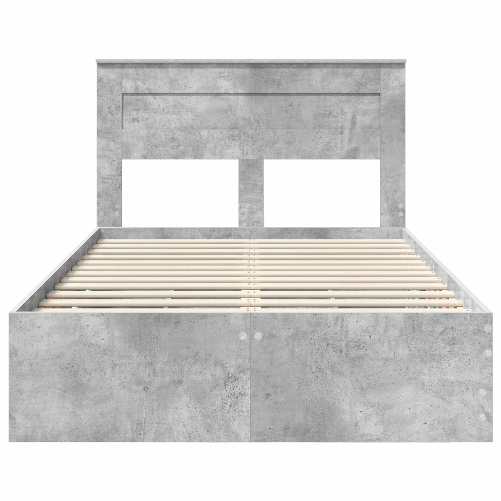 Krevetna konstrukcija s ladicama Betonski sivi 135 x 190 cm