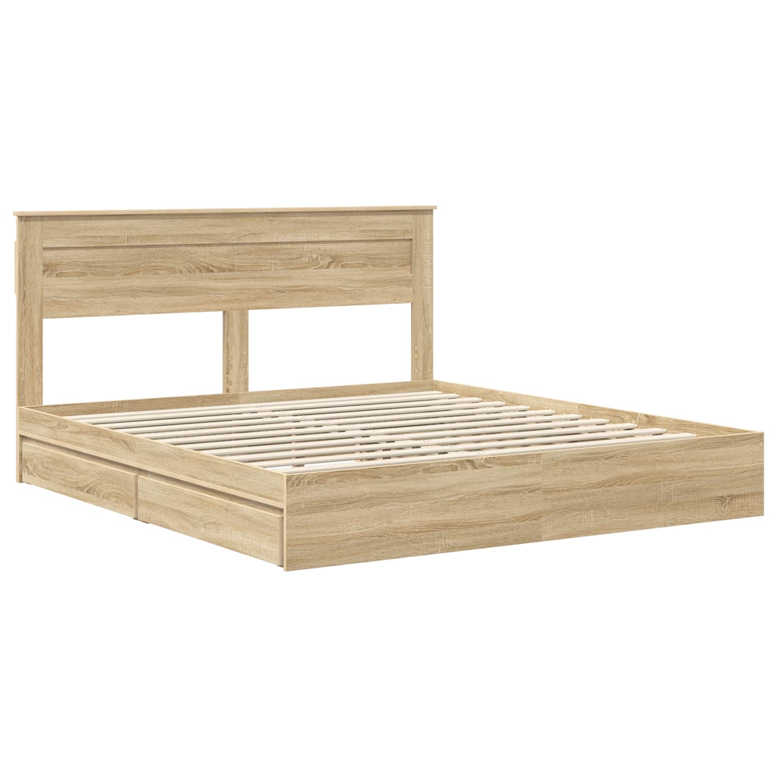 Krevet s od storage Sonoma hrast 180 x 200 cm Konstruirano drvo