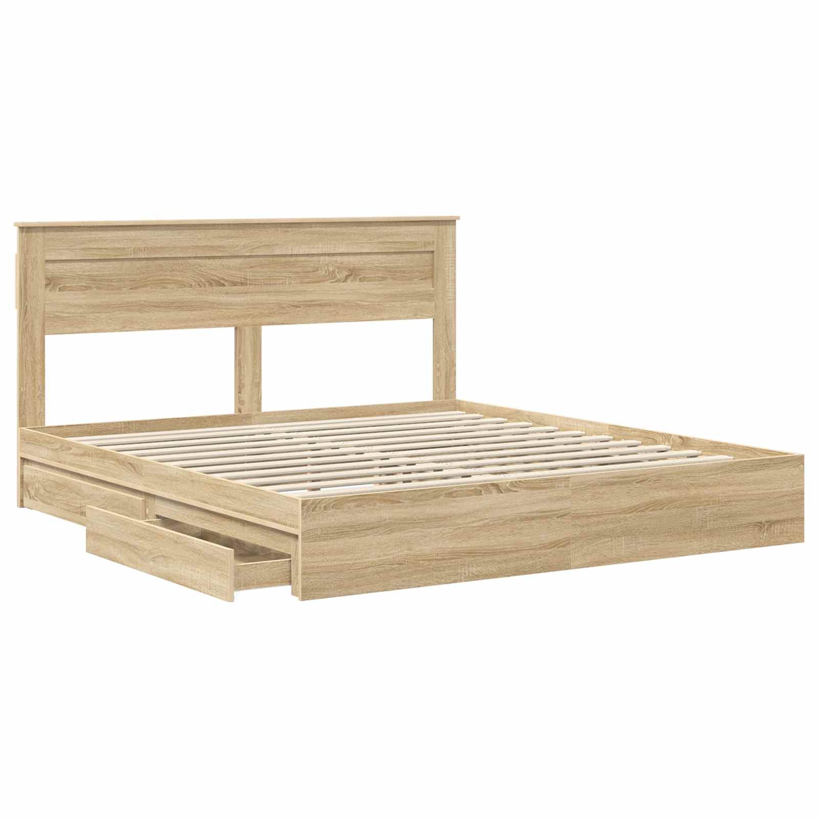 Krevet s od storage Sonoma hrast 180 x 200 cm Konstruirano drvo