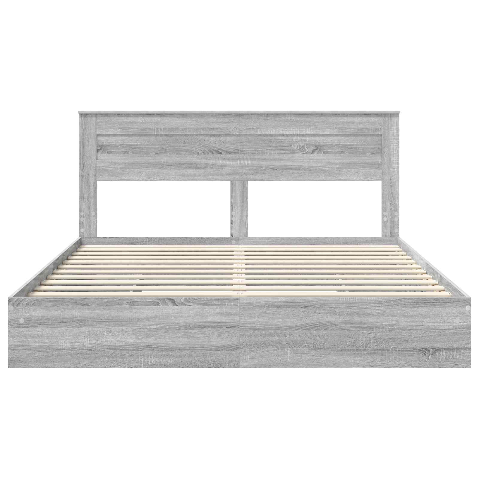 Krevet s od storage Siva Sonoma 180 x 200 cm Konstruirano drvo