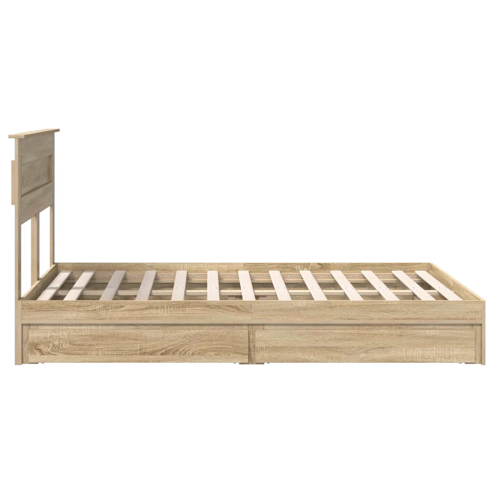 Krevet s od storage Sonoma hrast 160 x 200 cm Konstruirano drvo