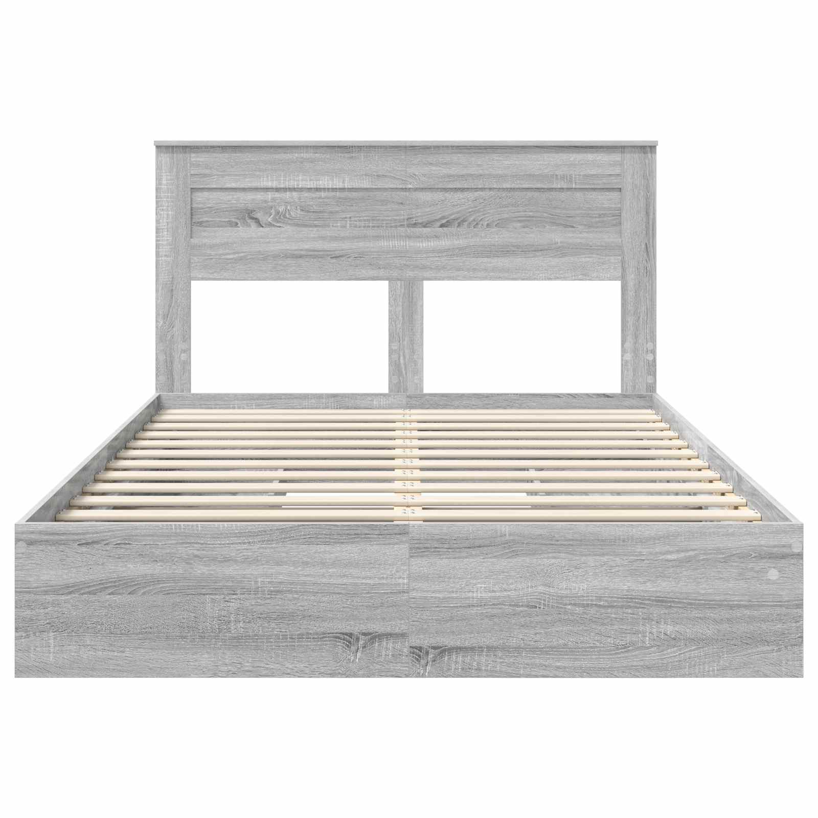 Krevet s od storage Siva Sonoma 160 x 200 cm Konstruirano drvo