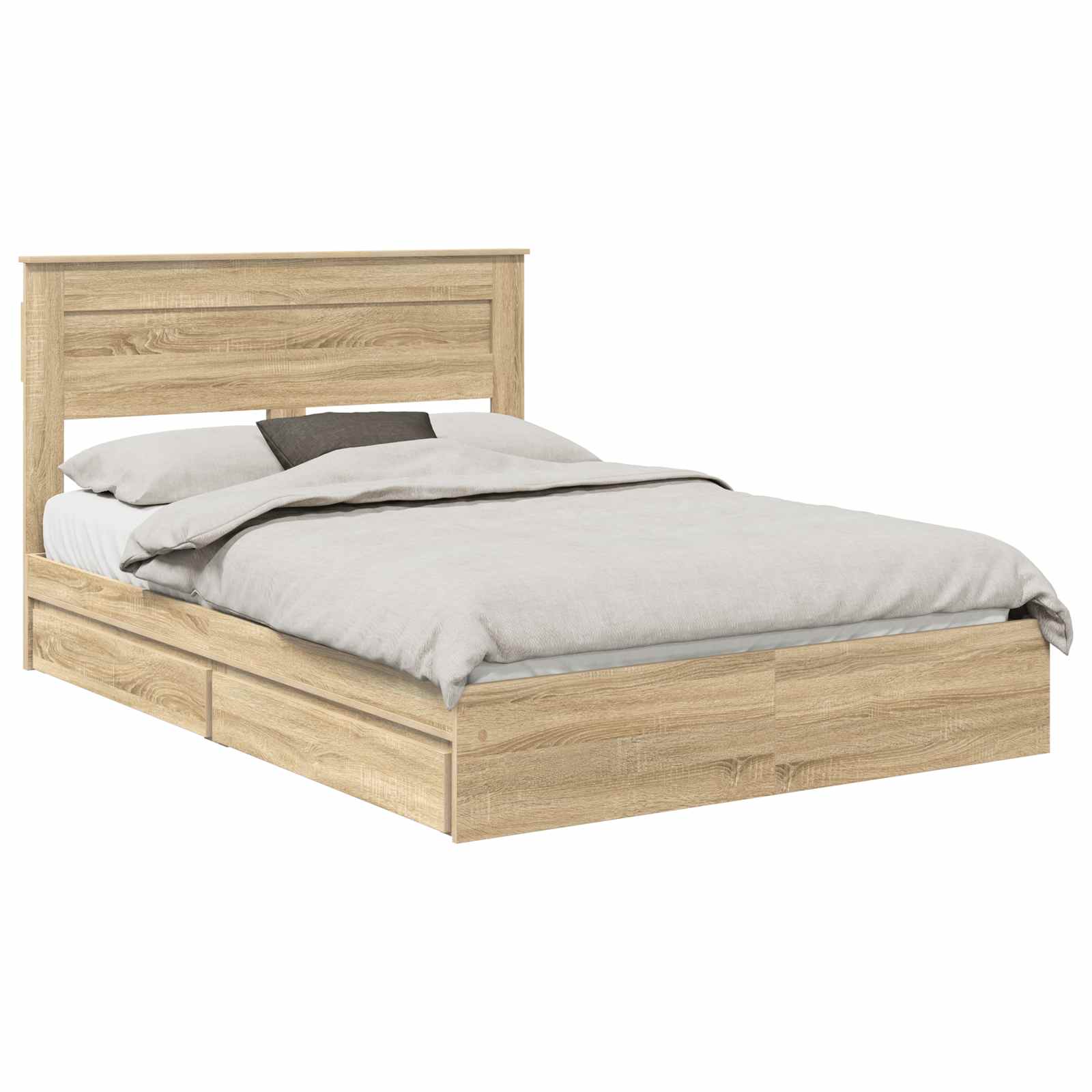 Krevet s od storage Sonoma hrast 150 x 200 cm Konstruirano drvo