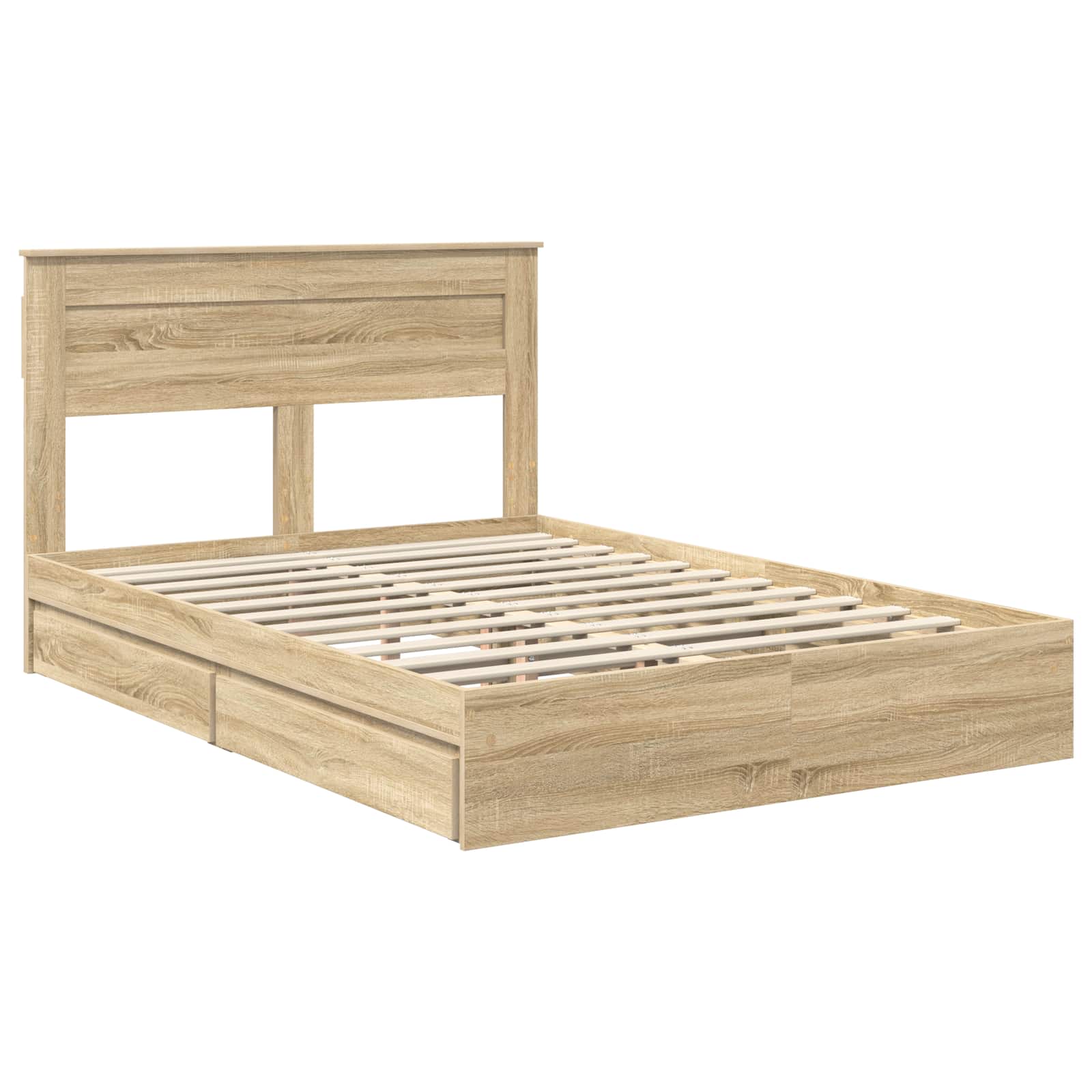 Krevet s od storage Sonoma hrast 150 x 200 cm Konstruirano drvo