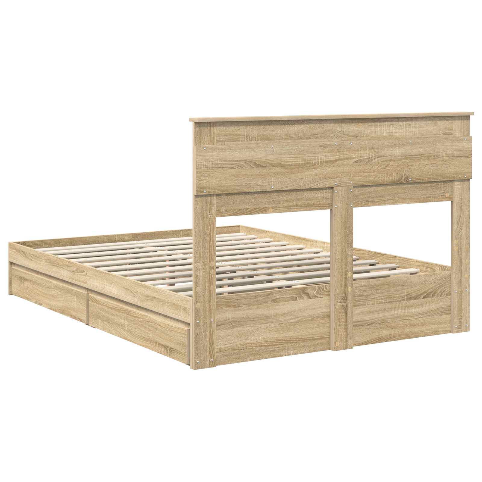 Krevet s od storage Sonoma hrast 140 x 190 cm Konstruirano drvo
