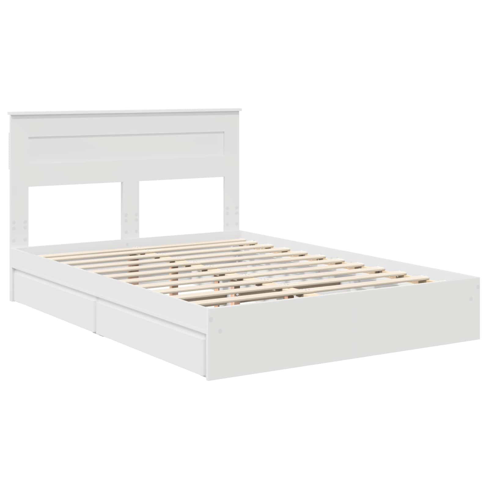Krevet s od storage Bijelo 140 x 200 cm Konstruirano drvo