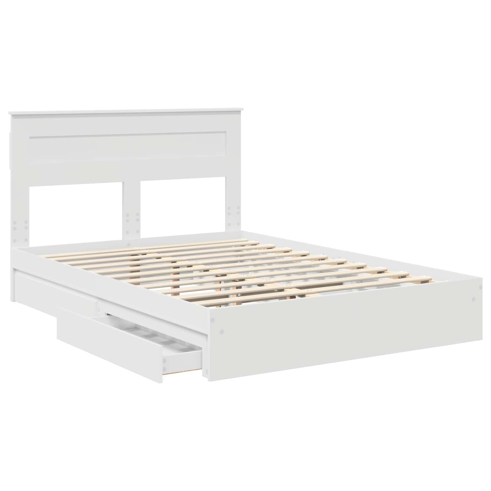 Krevet s od storage Bijelo 140 x 200 cm Konstruirano drvo