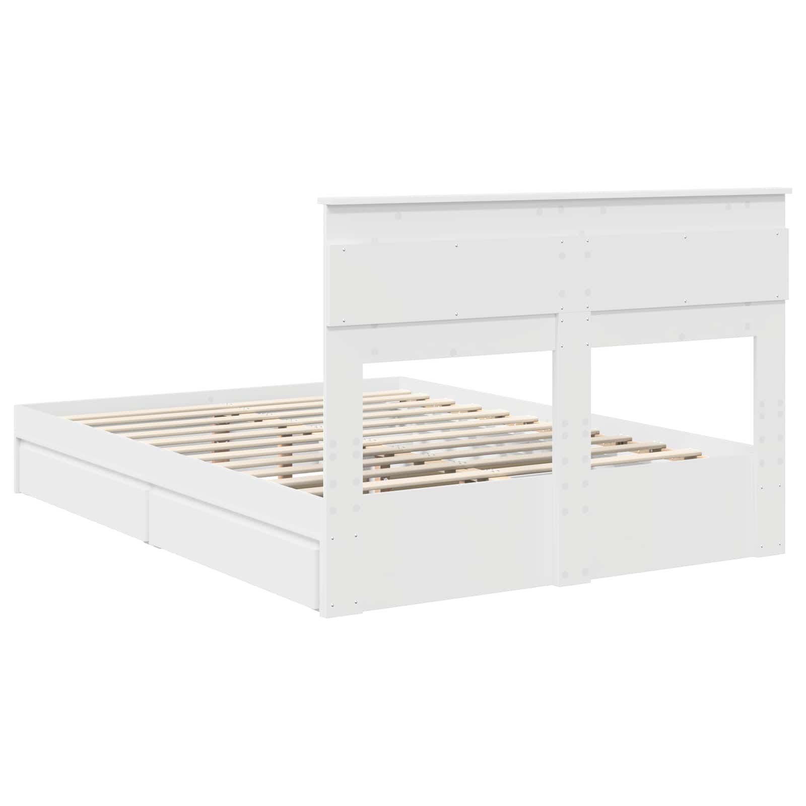 Krevet s od storage Bijelo 140 x 200 cm Konstruirano drvo