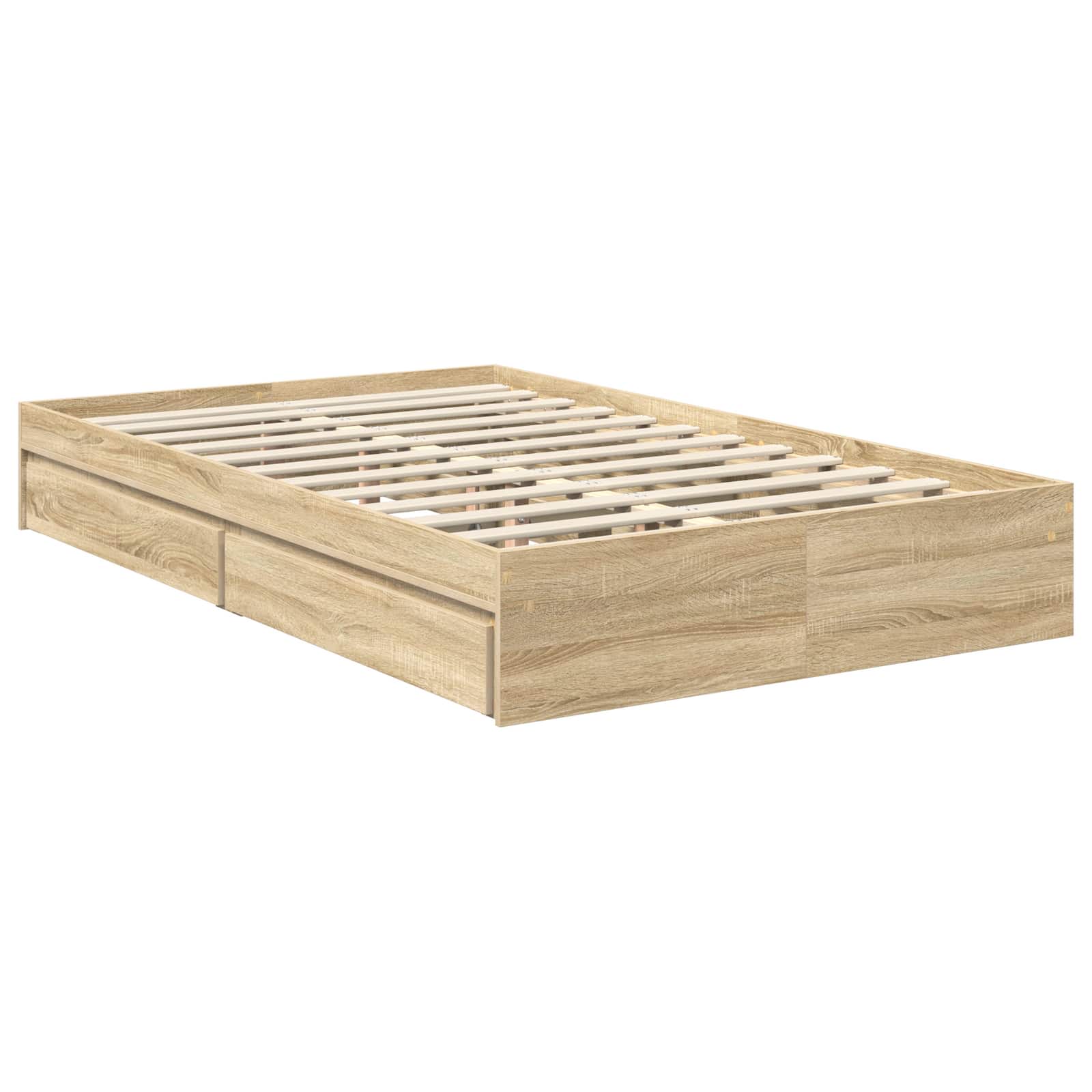 Krevet s od storage Sonoma hrast 120 x 200 cm Konstruirano drvo
