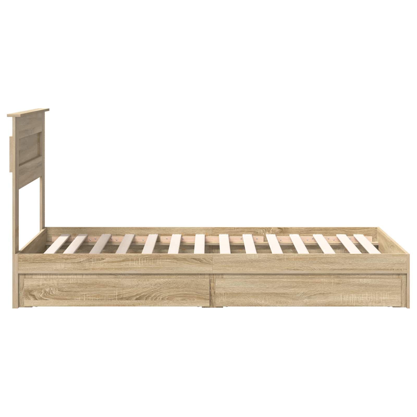 Krevet s od storage Sonoma hrast 100 x 200 cm Konstruirano drvo