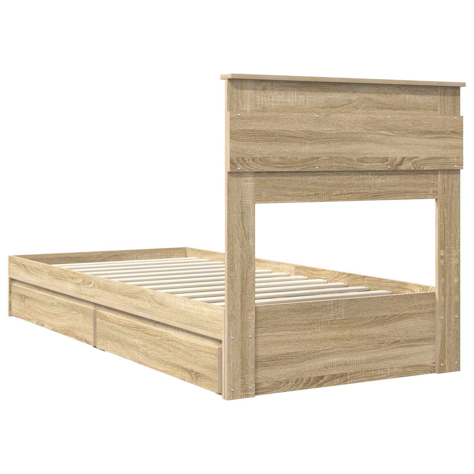 Krevet s od storage Sonoma hrast 90 x 190 cm Konstruirano drvo