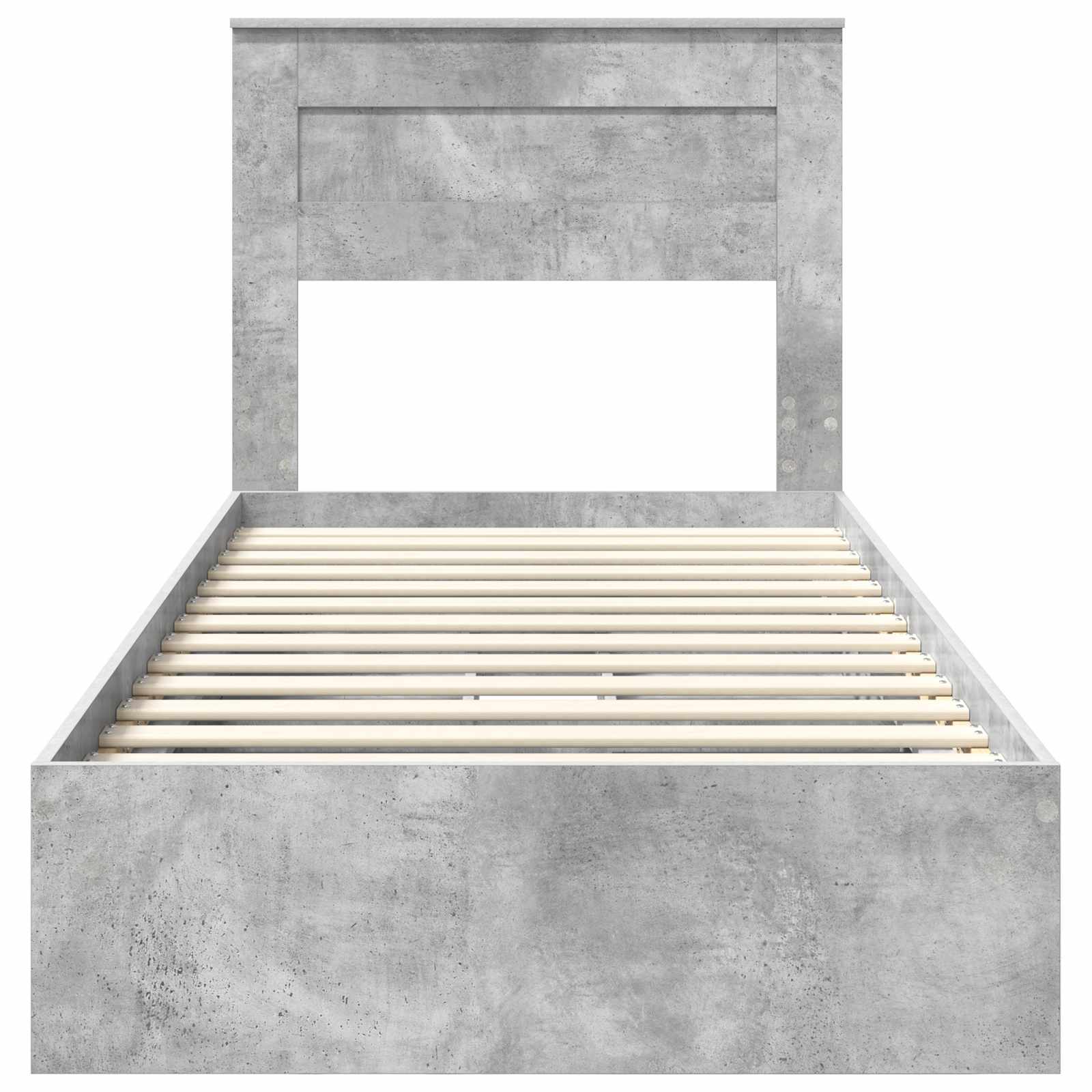 Krevet s od storage Betonski sivi 90 x 190 cm Konstruirano drvo