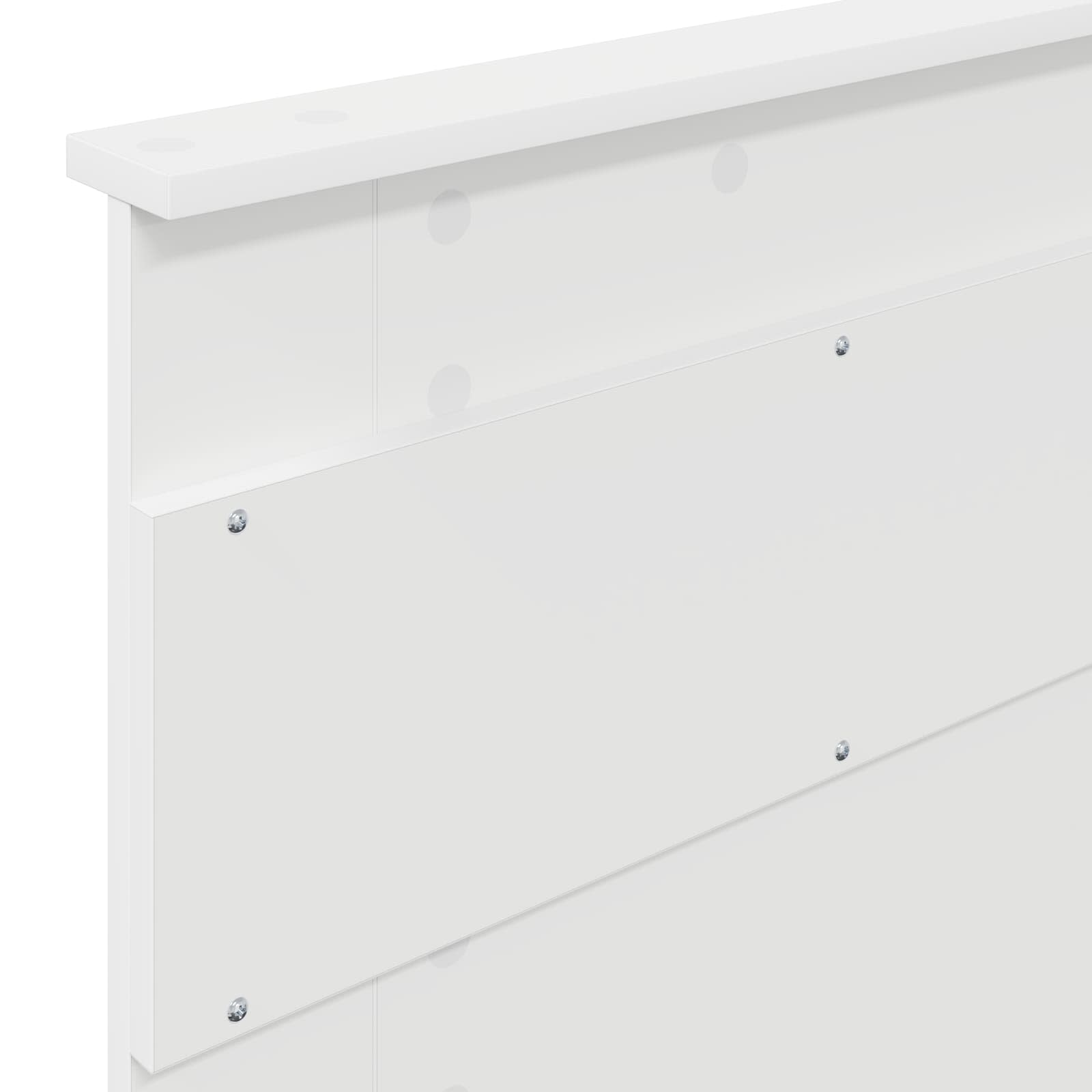 Krevet s od storage Bijelo 75 x 190 cm Konstruirano drvo