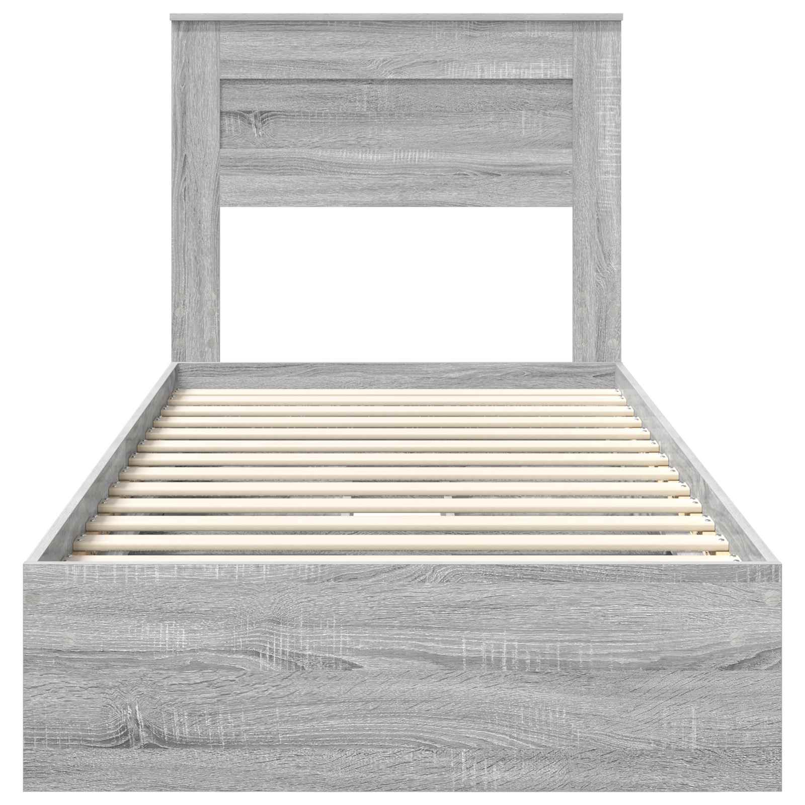 Krevet s od storage Siva Sonoma 75 x 190 cm Konstruirano drvo