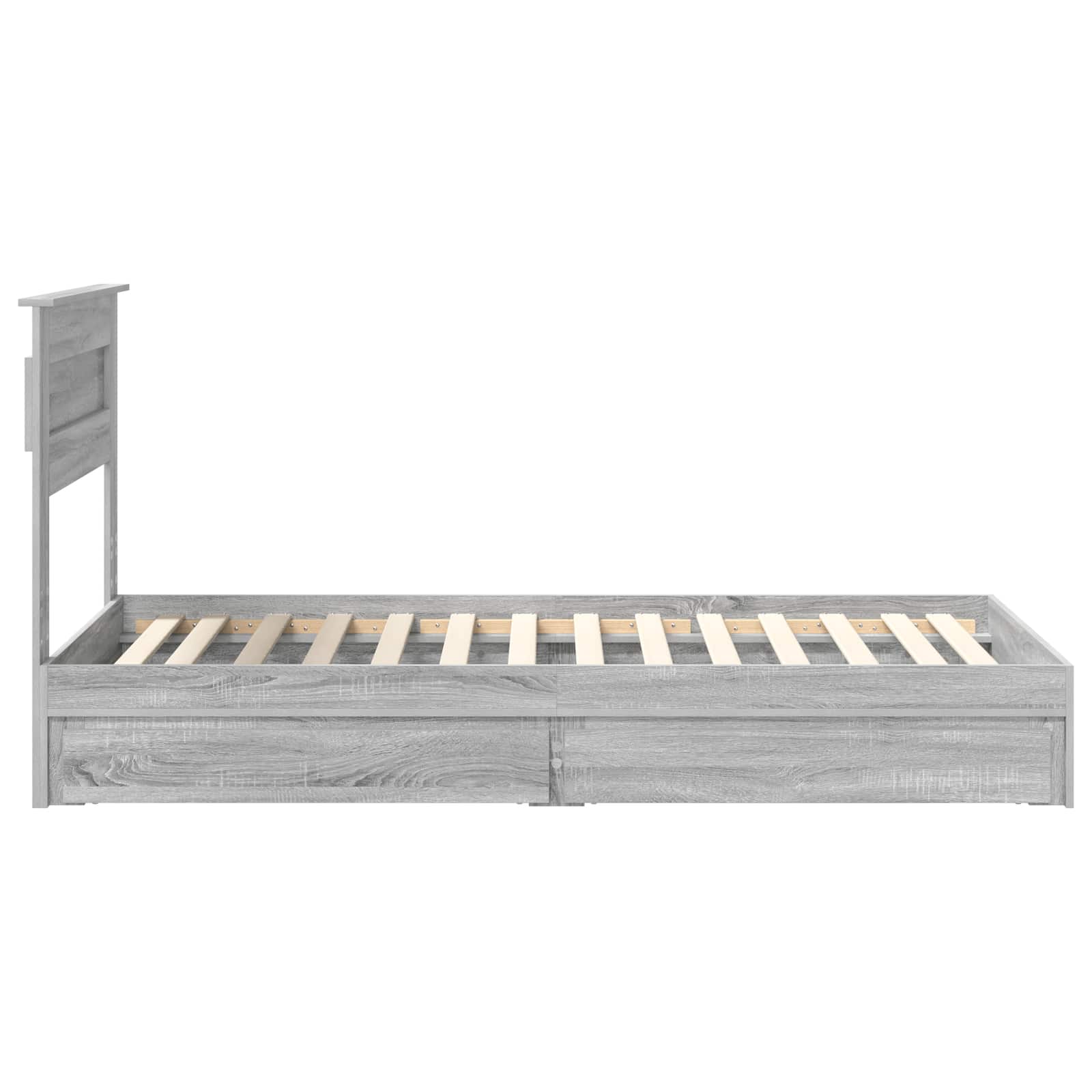 Krevet s od storage Siva Sonoma 75 x 190 cm Konstruirano drvo