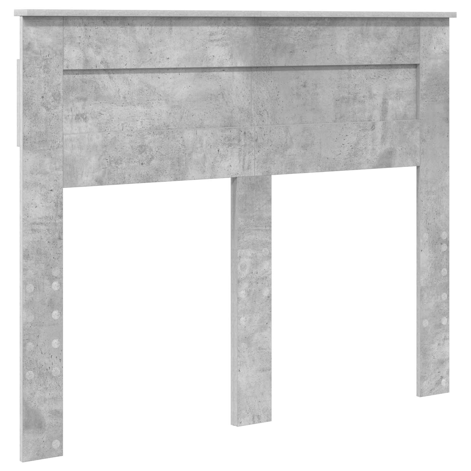 Krevetna konstrukcija s uzglavljem Betonski sivi 135 x 190 cm