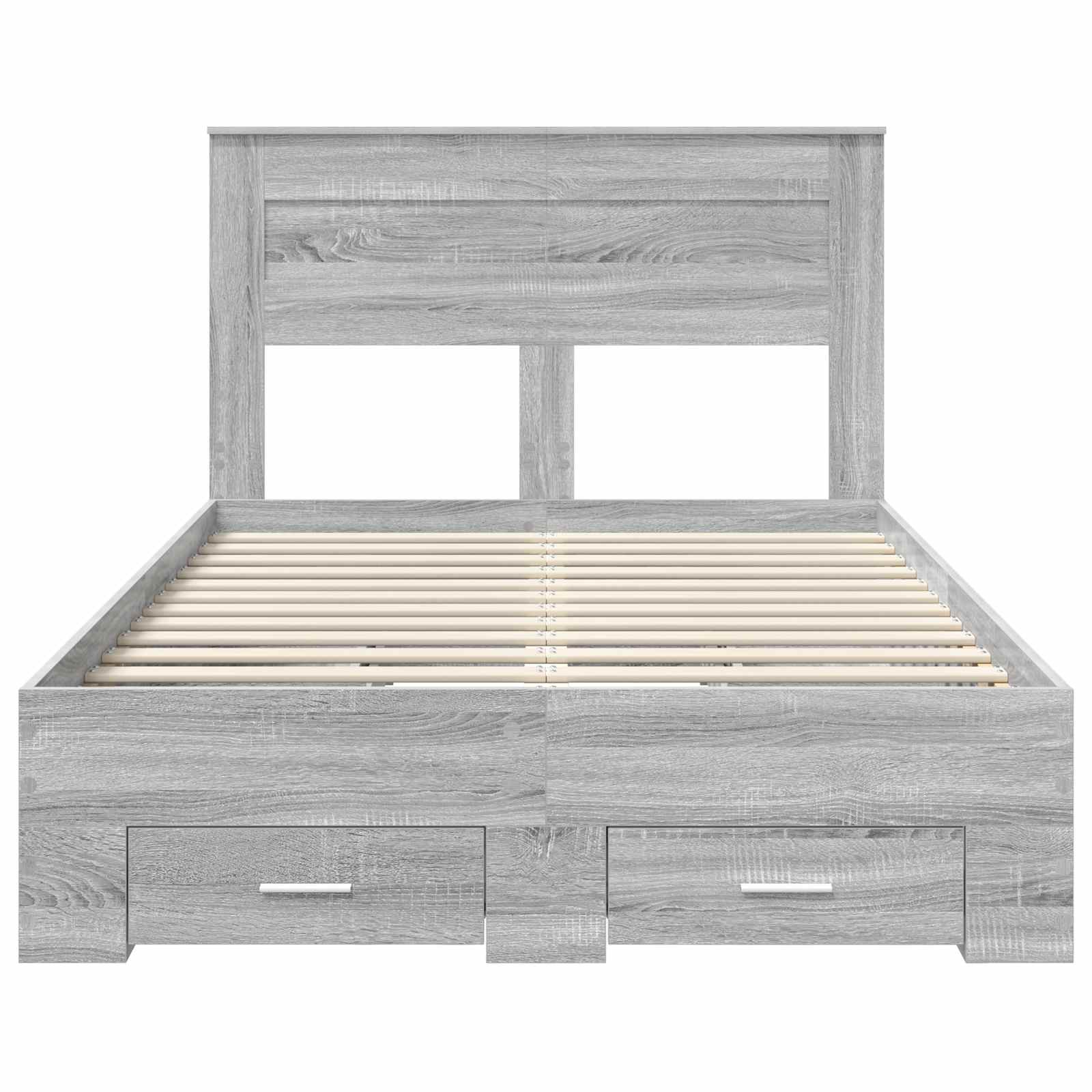 Krevetna konstrukcija s uzglavljem Siva Sonoma 135 x 190 cm