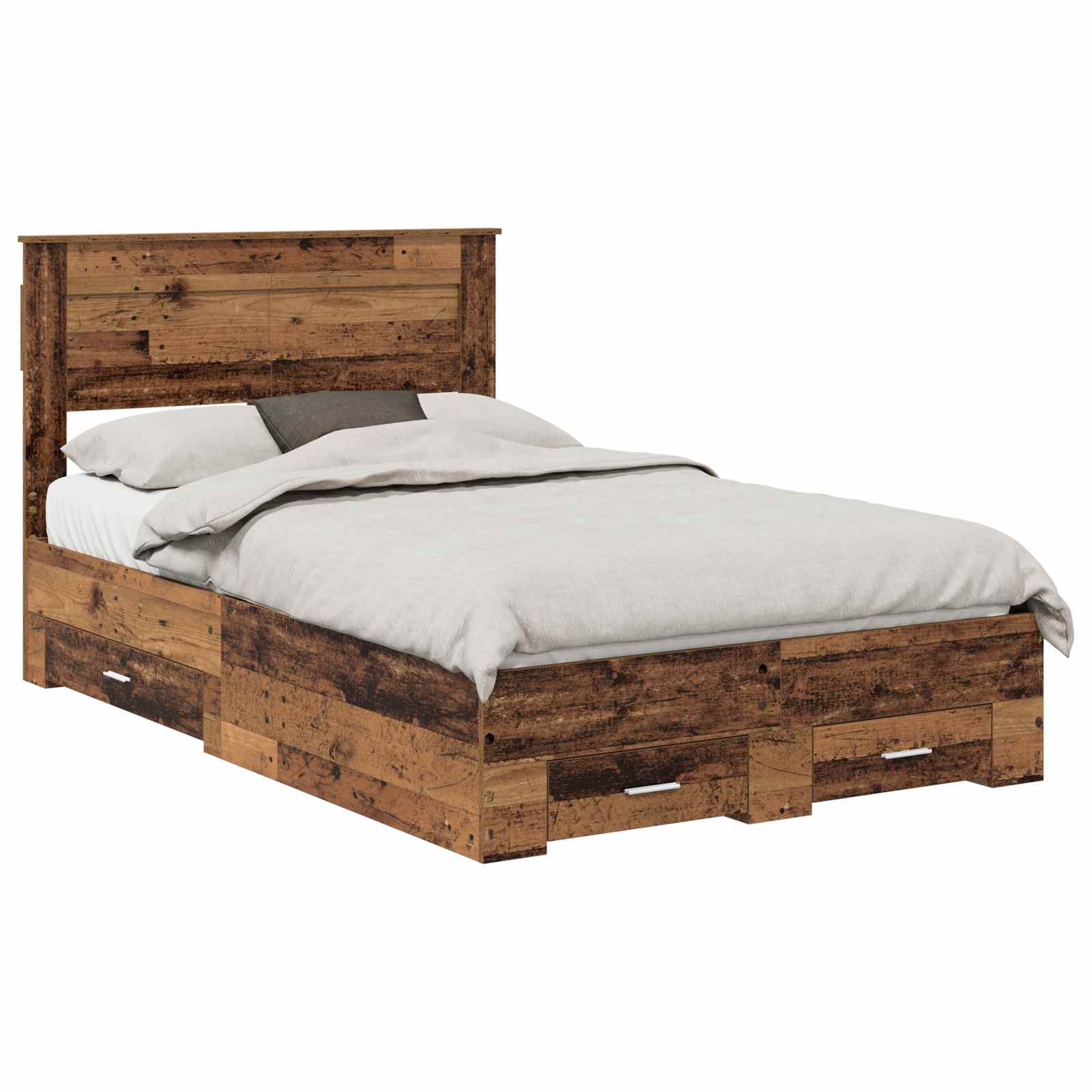 Krevetna konstrukcija Staro drvo 120 x 190 cm Konstruirano drvo