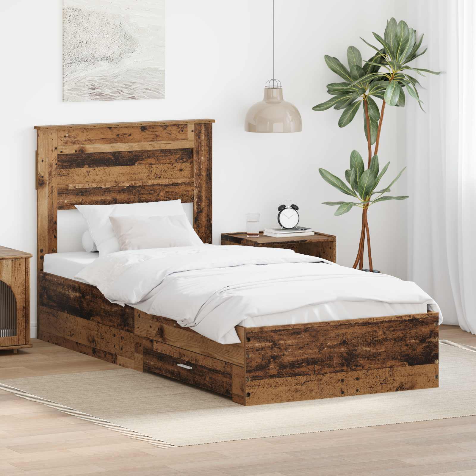 Krevetna konstrukcija Staro drvo 100 x 200 cm Konstruirano drvo
