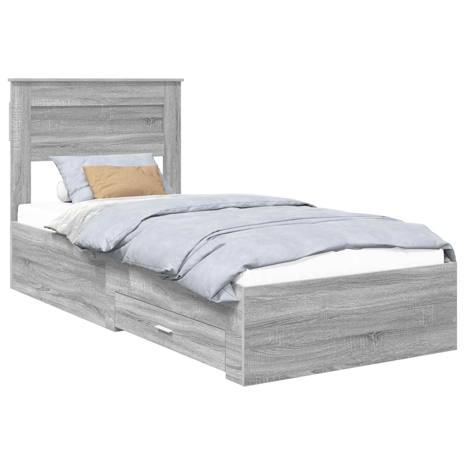 Krevetna konstrukcija Siva Sonoma 90 x 200 cm Konstruirano drvo