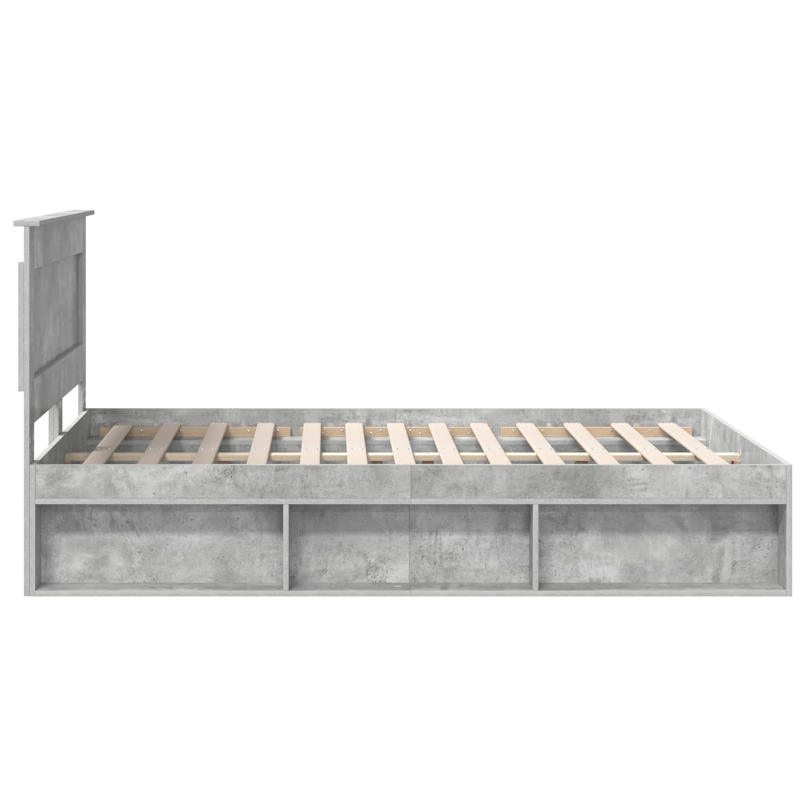 Krevetna konstrukcija Beton 160 x 200 cm Čvrsto borovo drvo