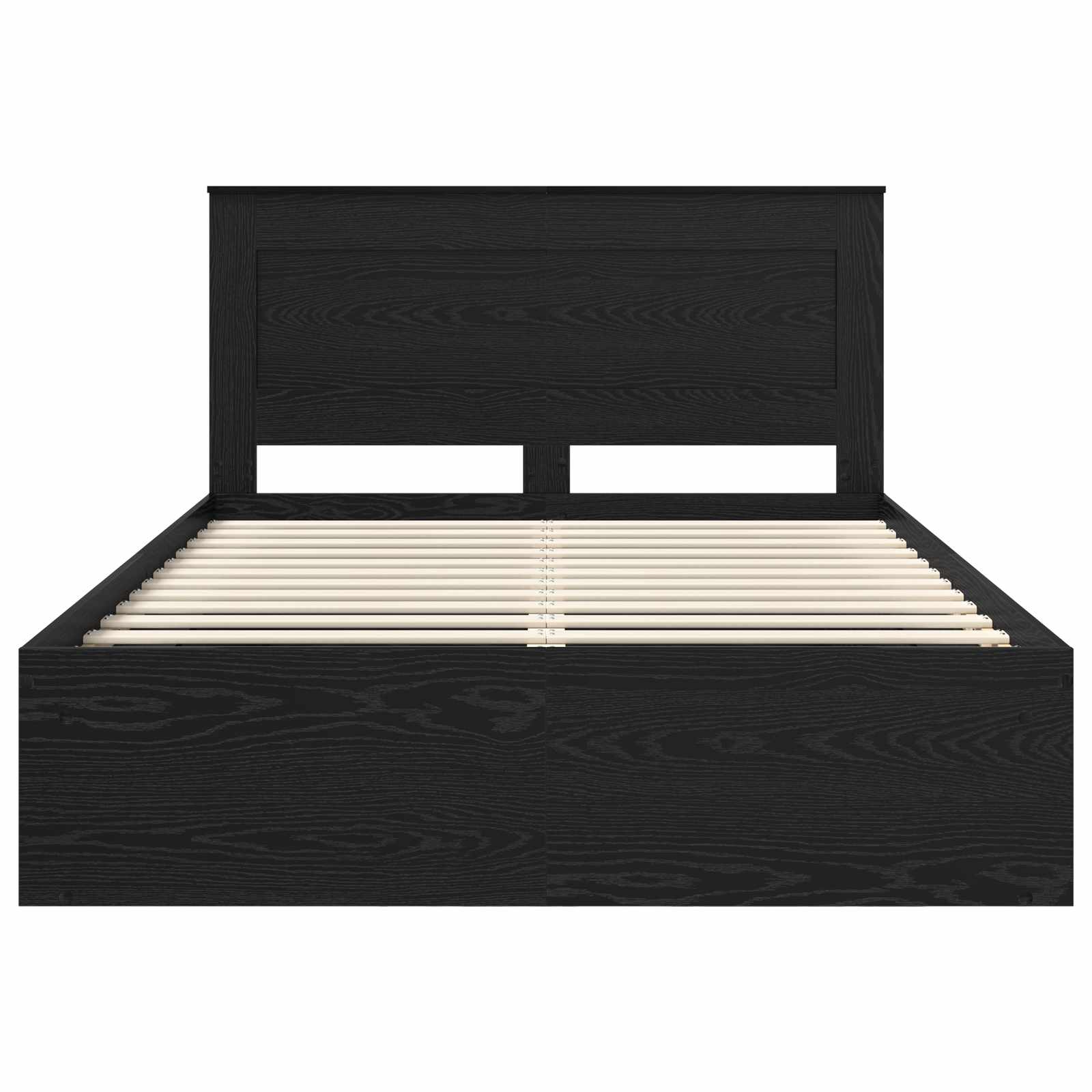 Krevetna konstrukcija Crna 150 x 200 cm Čvrsto borovo drvo