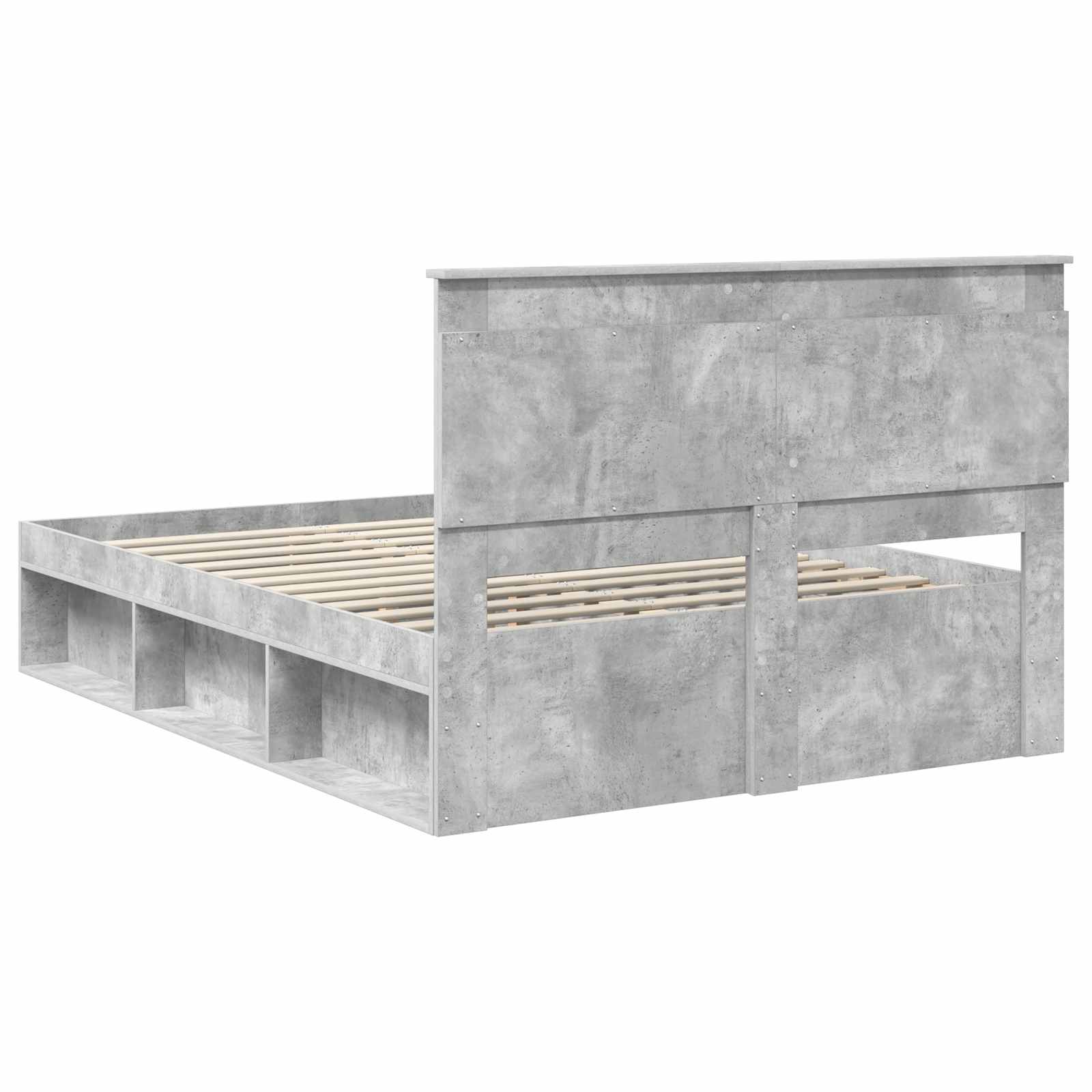 Krevetna konstrukcija s uzglavljem Betonska siva 150 x 200 cm