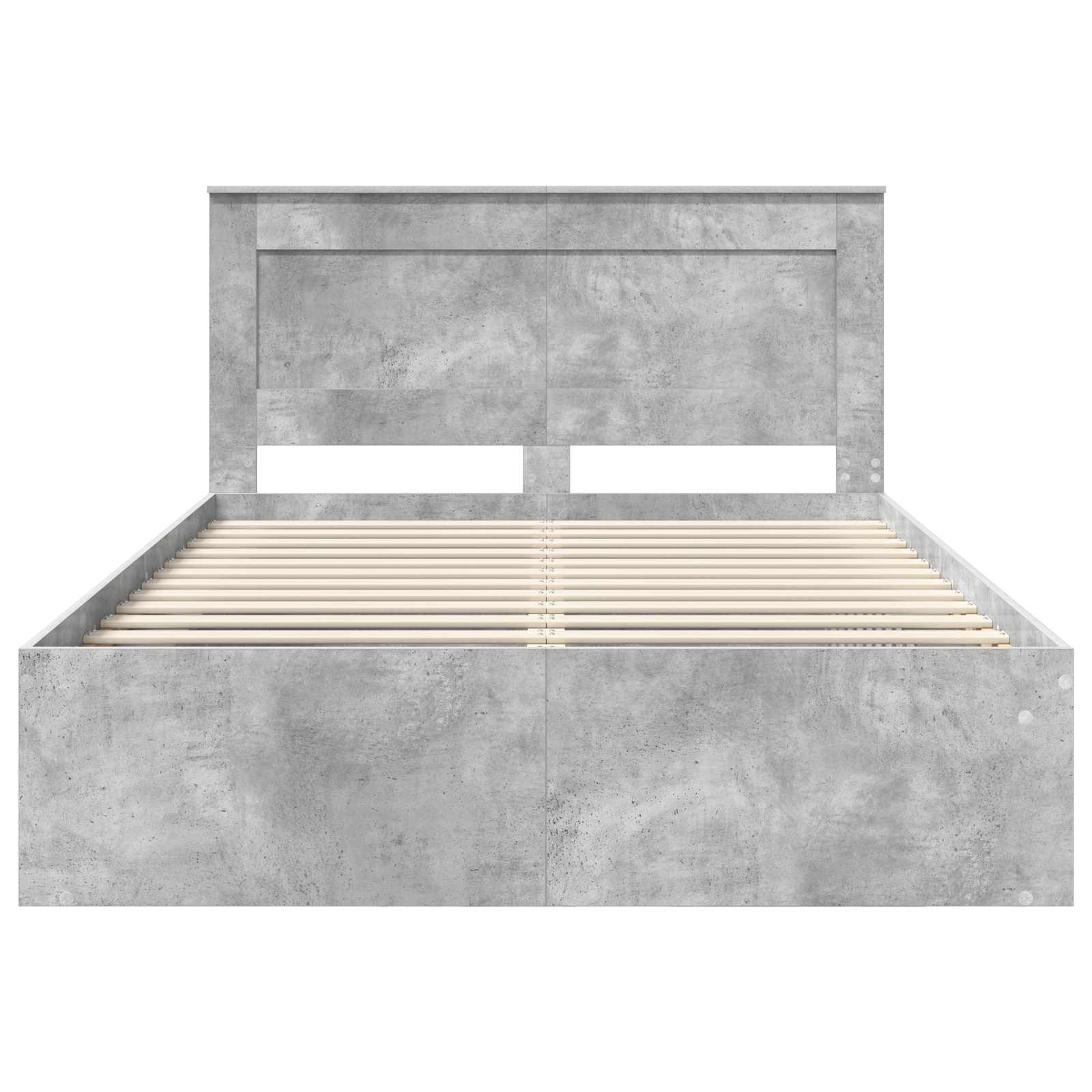 Krevetna konstrukcija Beton 140 x 200 cm Čvrsto borovo drvo