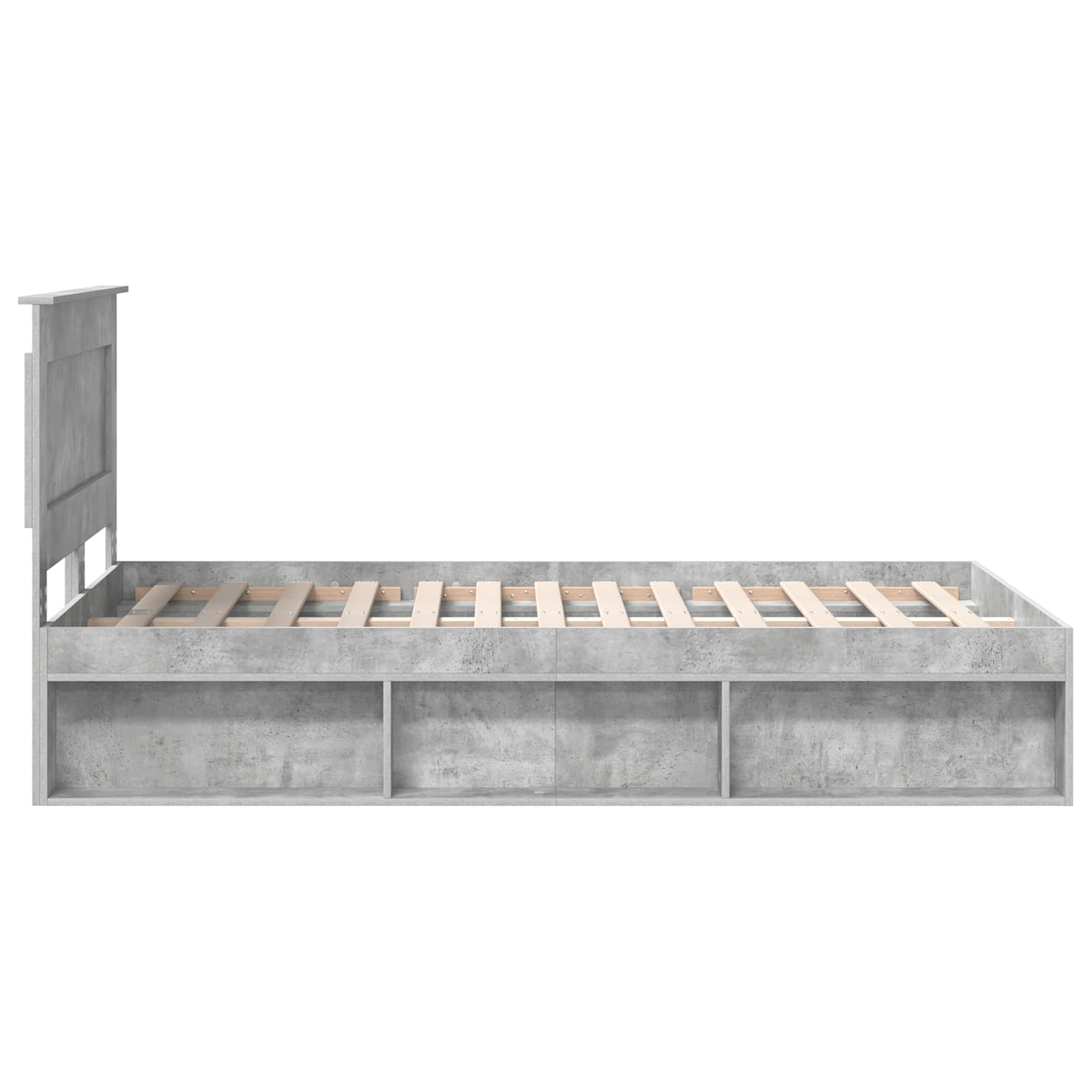 Krevetna konstrukcija Beton 120 x 200 cm Čvrsto borovo drvo