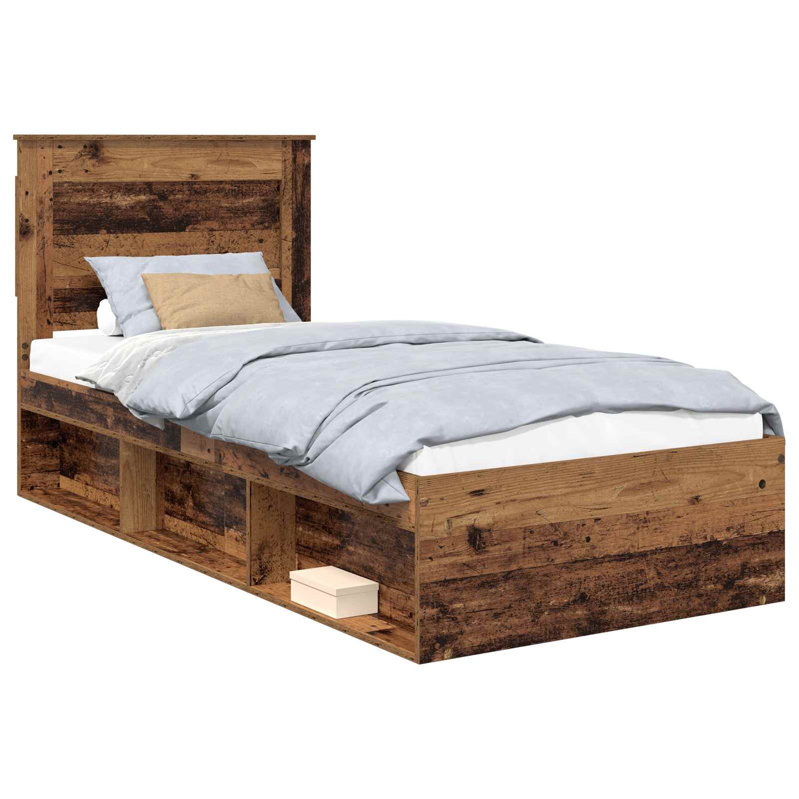 Krevetna konstrukcija Staro drvo 90 x 190 cm Čvrsto borovo drvo