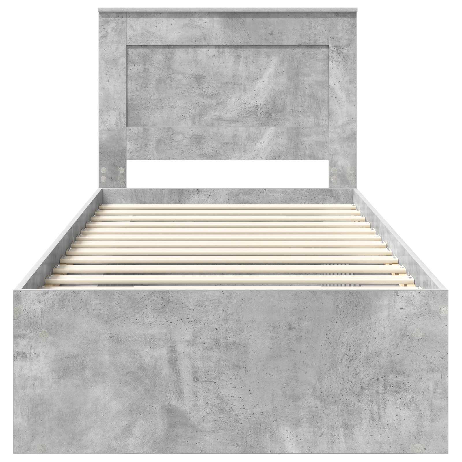 Krevetna konstrukcija Beton 90 x 200 cm Čvrsto borovo drvo