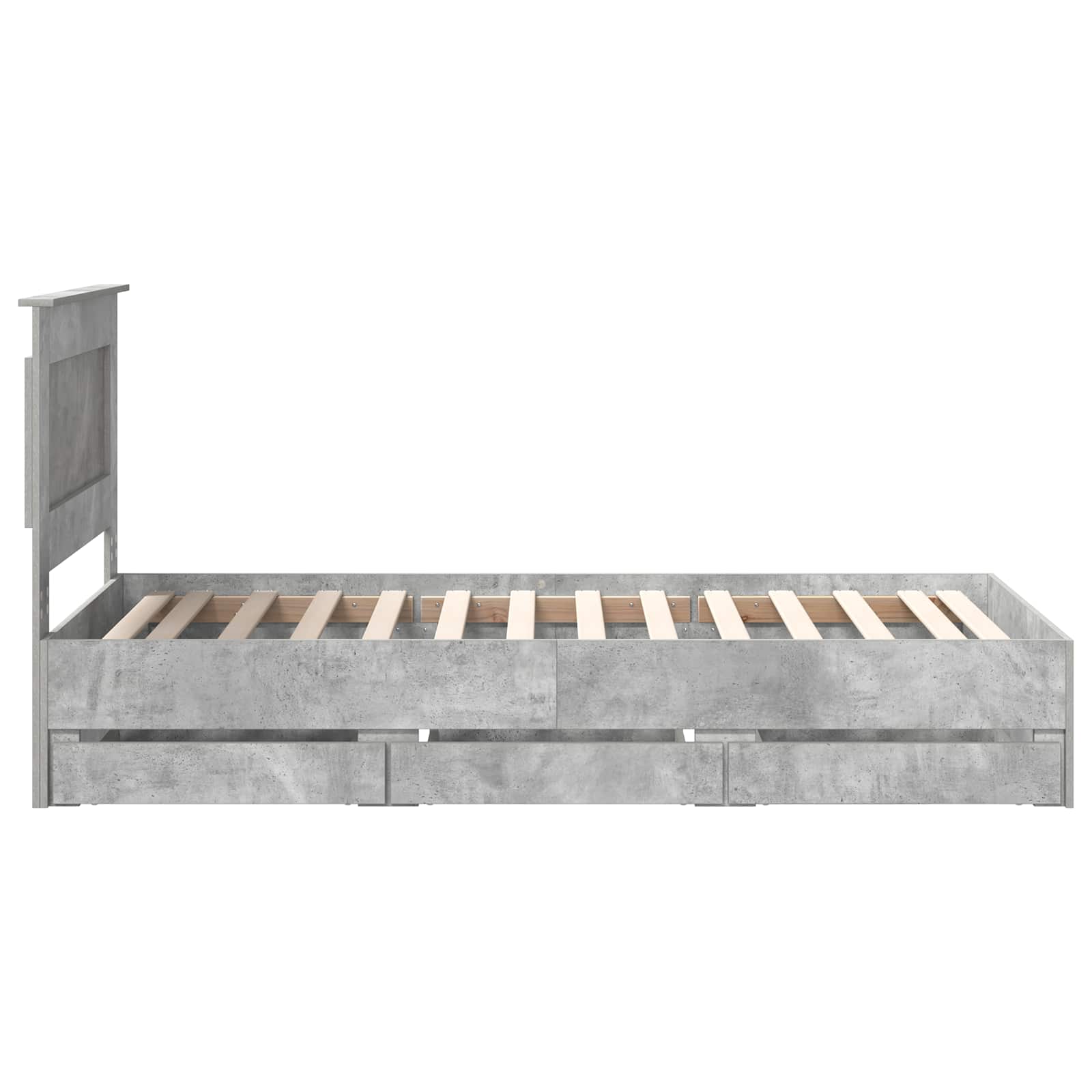 Krevetna konstrukcija s ladicama Betonski sivi 90 x 190 cm