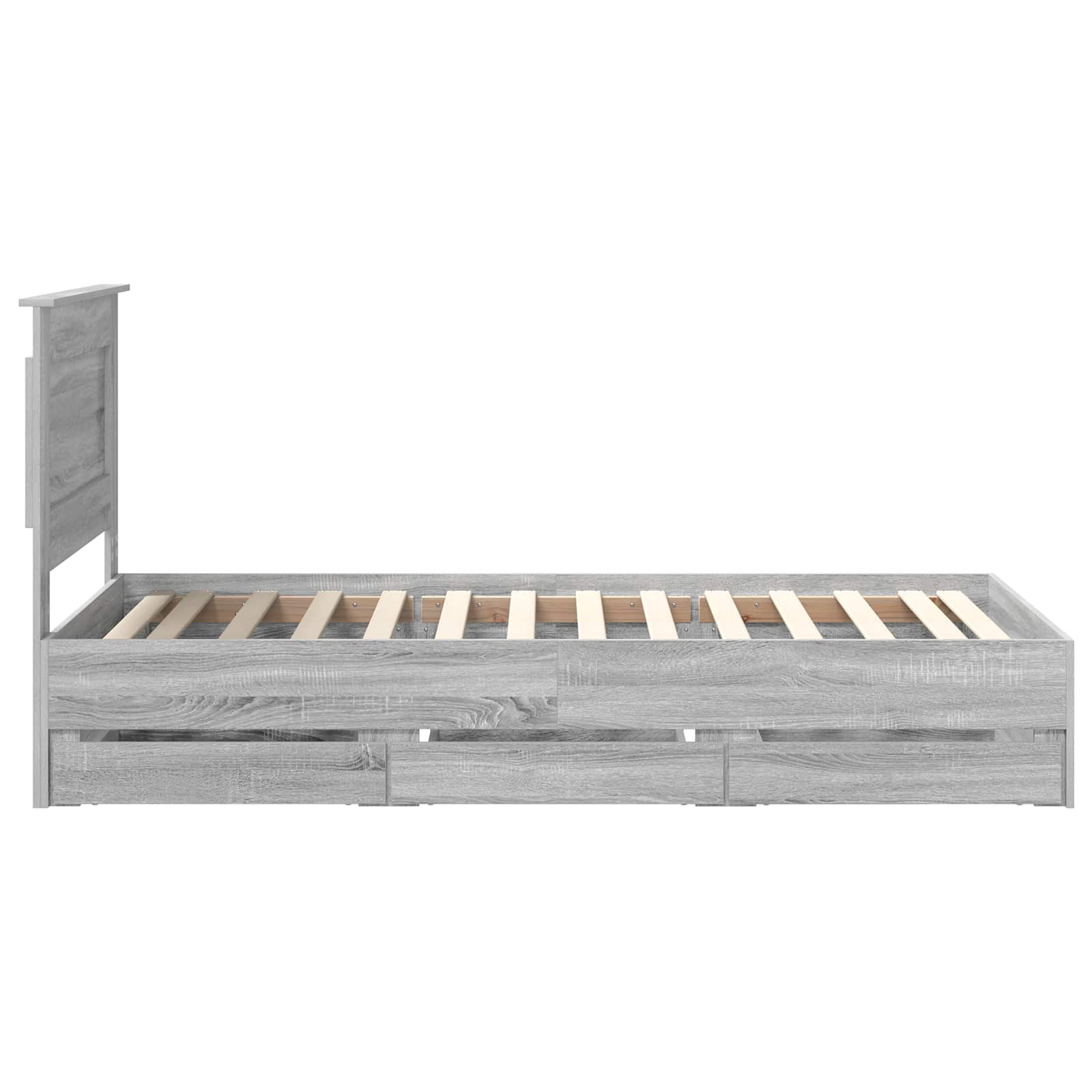 Krevetna konstrukcija Siva Sonoma 75 x 190 cm Inženjersko Drvo