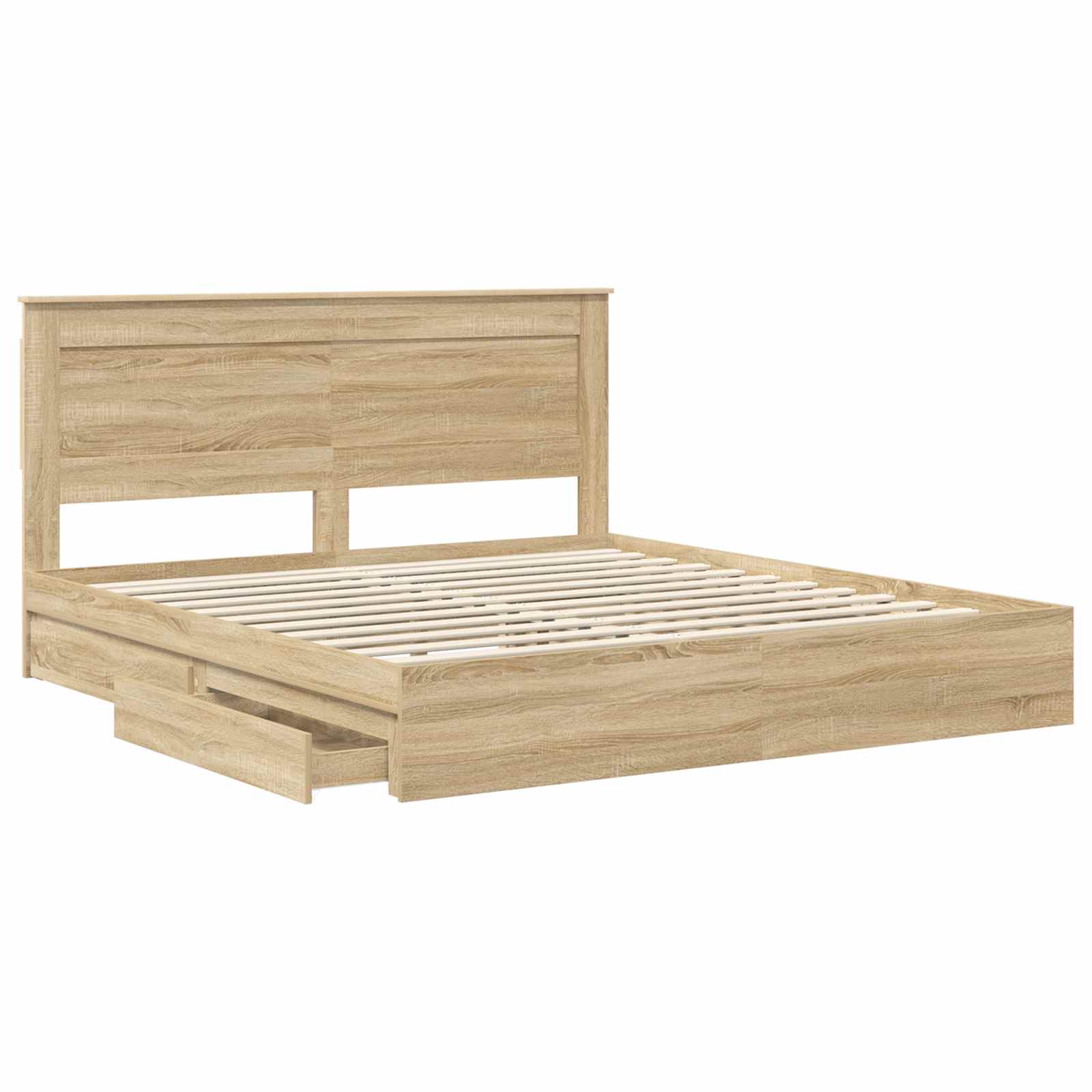 Krevet s od storage Sonoma hrast 180 x 200 cm Konstruirano drvo