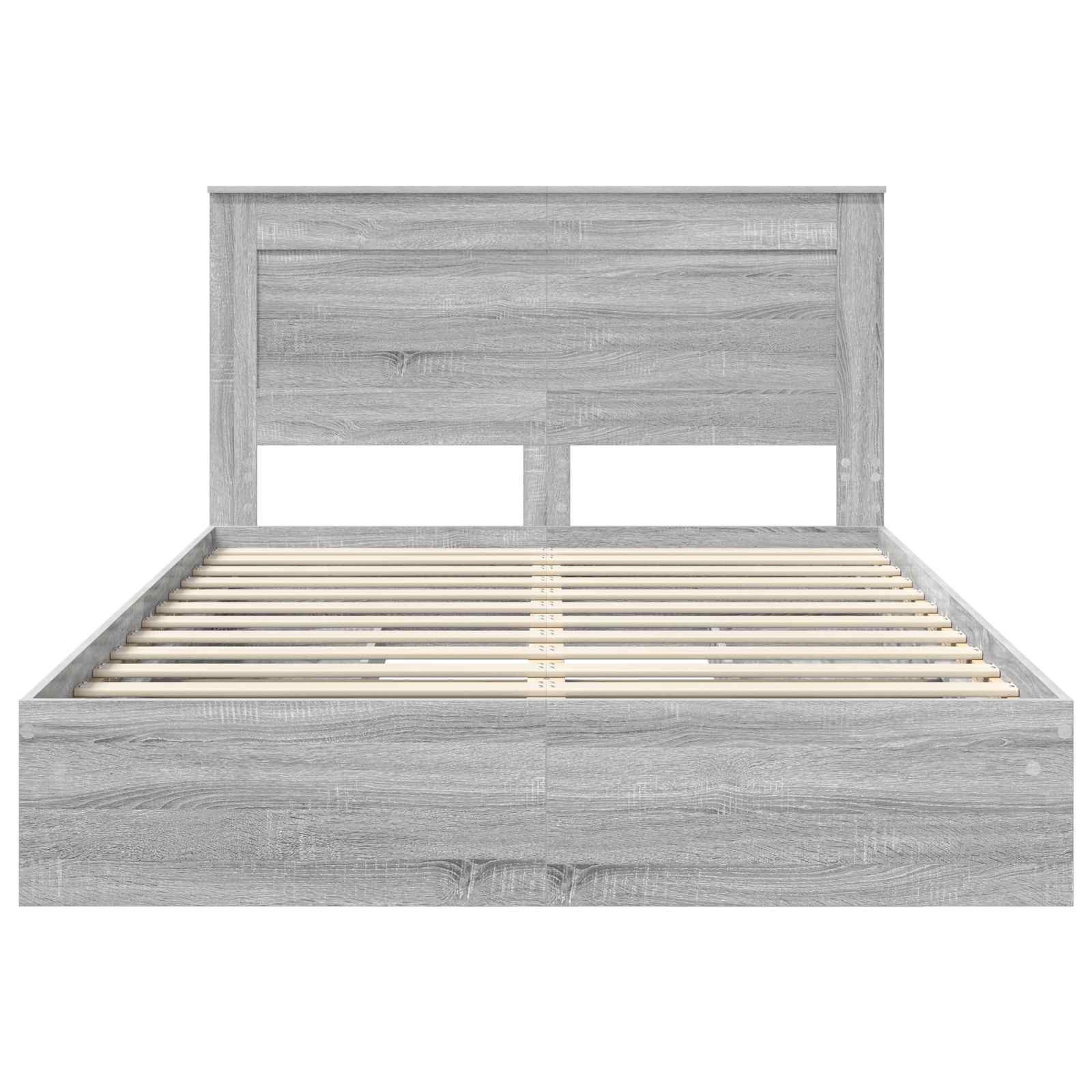 Krevet s od storage Siva Sonoma 160 x 200 cm Konstruirano drvo