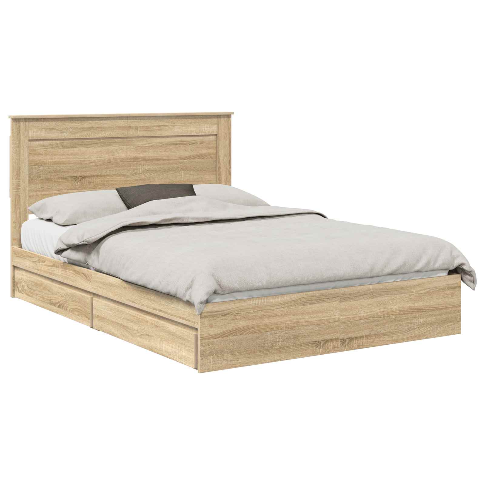 Krevet s od storage Sonoma hrast 140 x 190 cm Konstruirano drvo