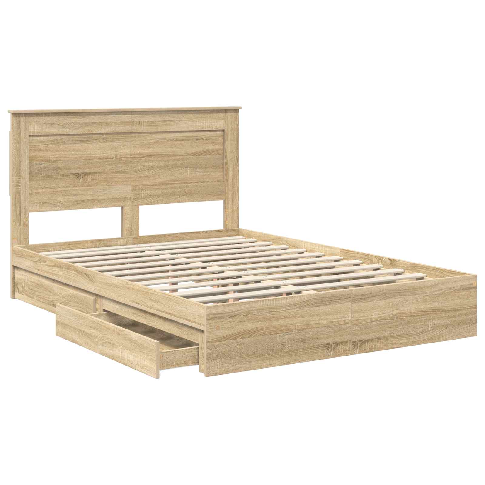 Krevet s od storage Sonoma hrast 140 x 190 cm Konstruirano drvo