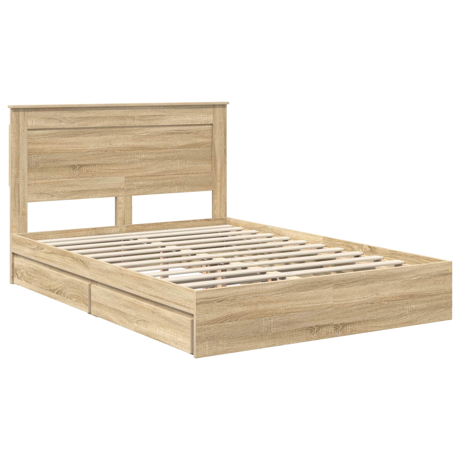 Krevet s od storage Sonoma hrast 140 x 200 cm Konstruirano drvo