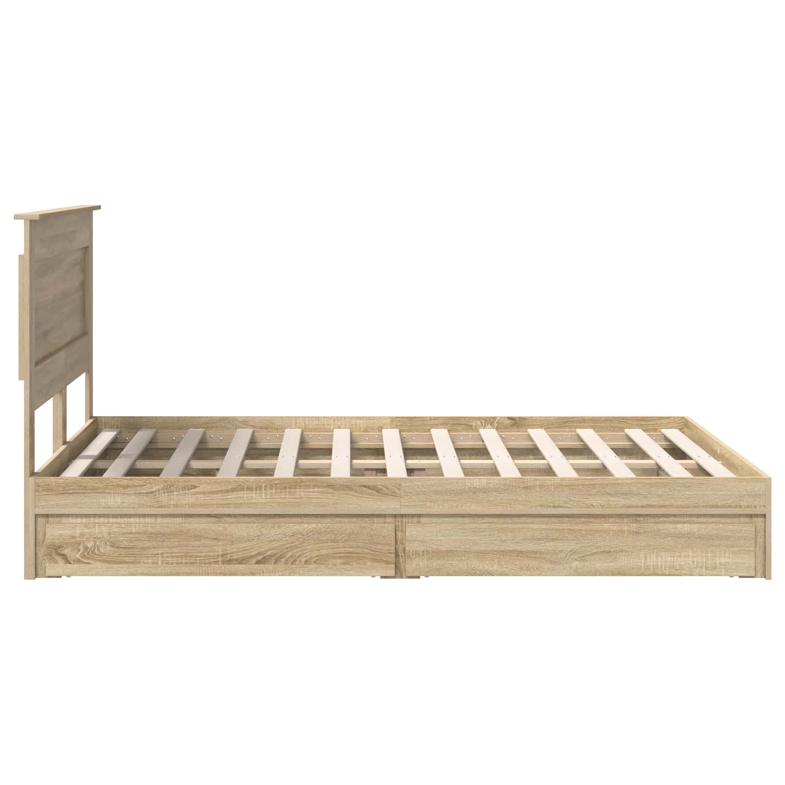Krevet s od storage Sonoma hrast 140 x 200 cm Konstruirano drvo