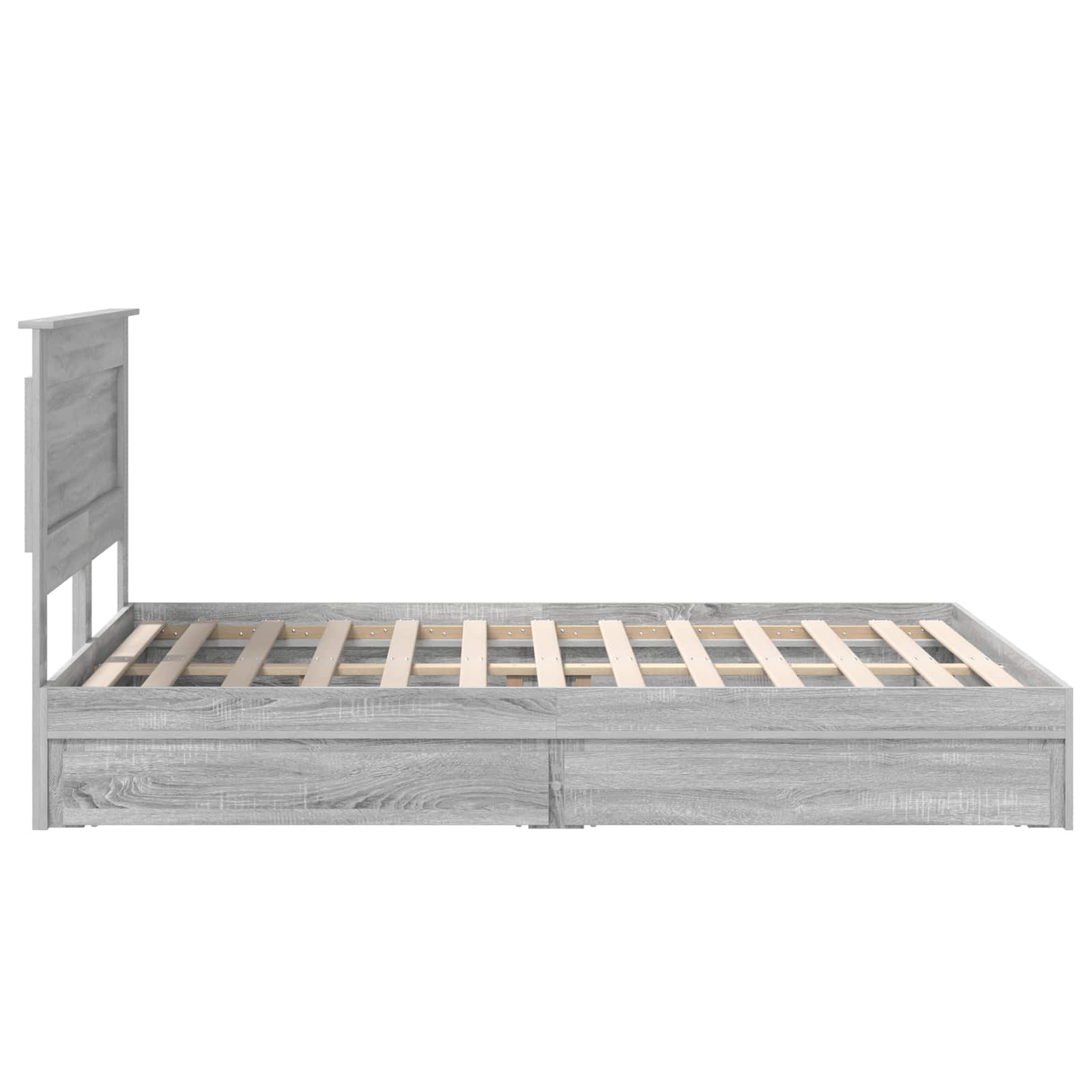 Krevet s od storage Siva Sonoma 140 x 200 cm Konstruirano drvo