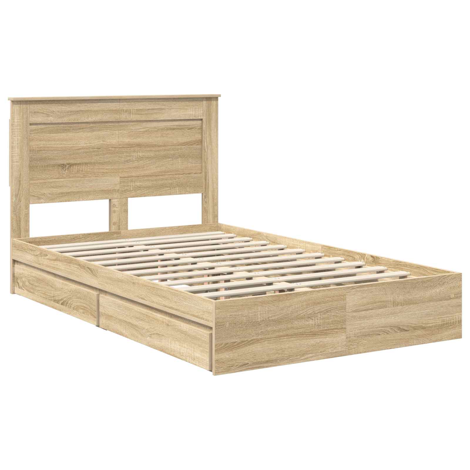 Krevet s od storage Sonoma hrast 120 x 200 cm Konstruirano drvo