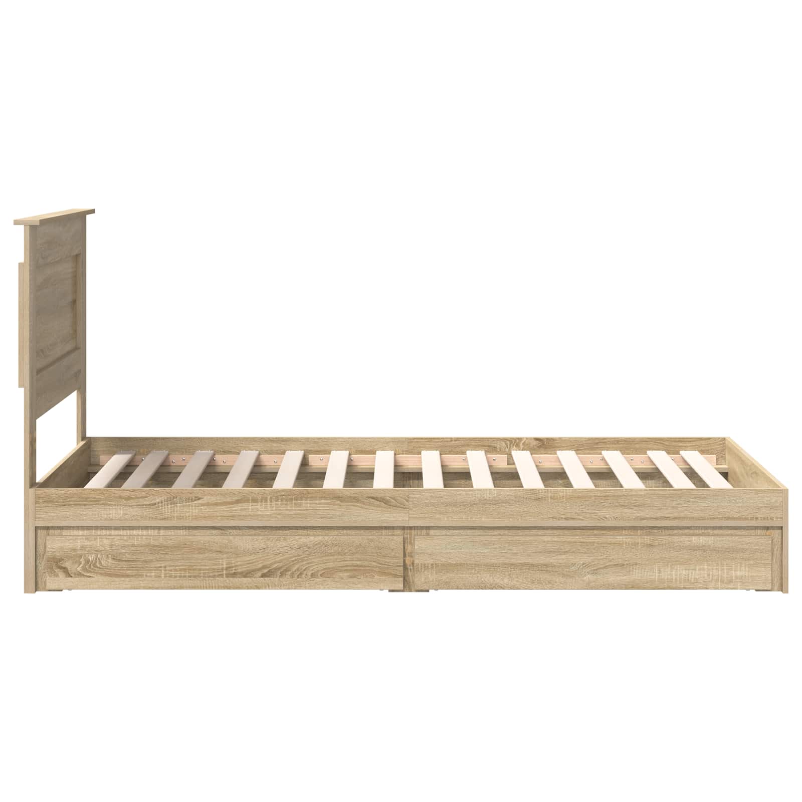 Krevet s od storage Sonoma hrast 100 x 200 cm Konstruirano drvo