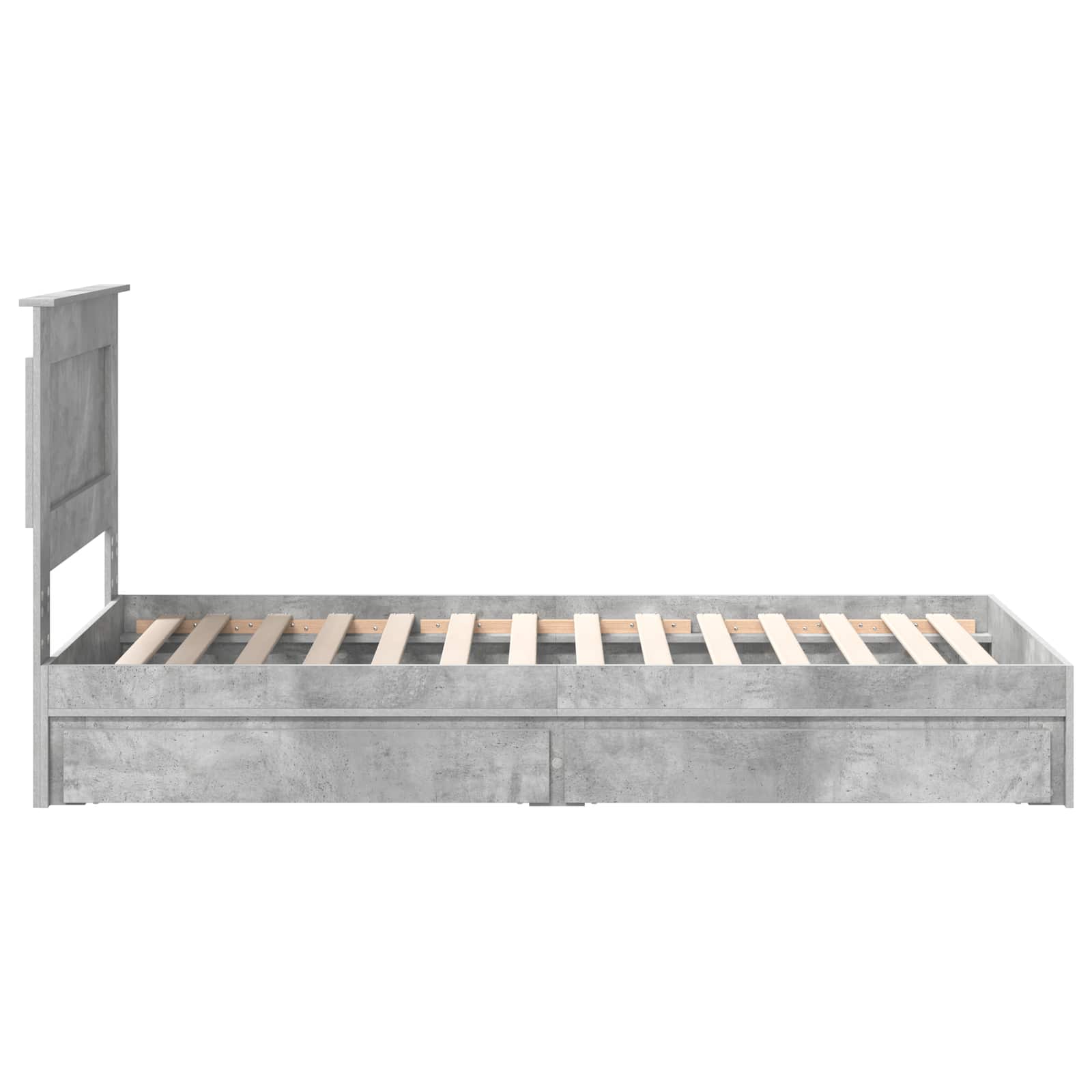 Krevet s od storage s uzglavljem Betonski sivi 100 x 200 cm
